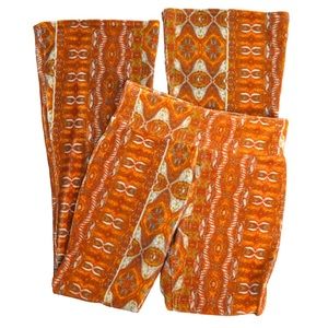 Shyanne Orange Patterned Flare Pants